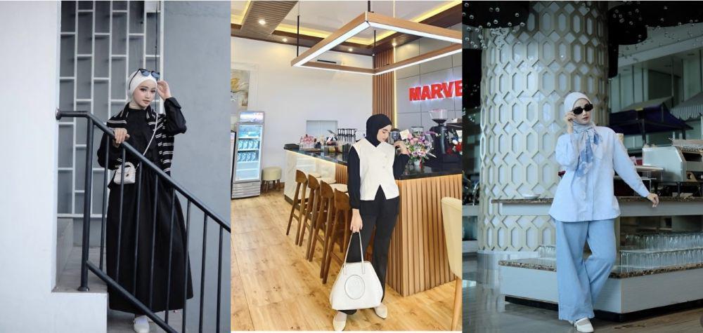 10 Ide Outfit Simple, Cocok Buat Nongkrong di Kafe ala Ayu Apriliya