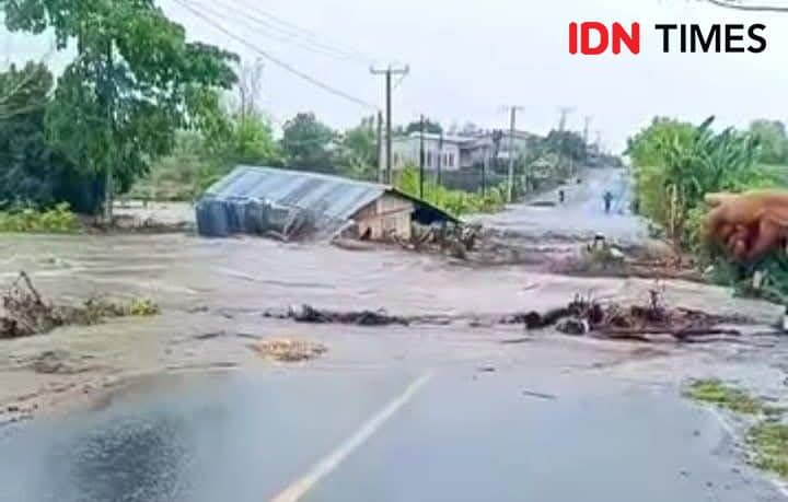 Foto rumah korban terseret arus sungai (Dok/Istimewa)