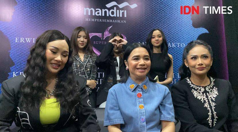 potret 3 Diva dan Super Girl di Studio Erwin Gutawa Music Centre, Jakarta, Jumat (20/12/2024) (dok. Rani Asnurida)