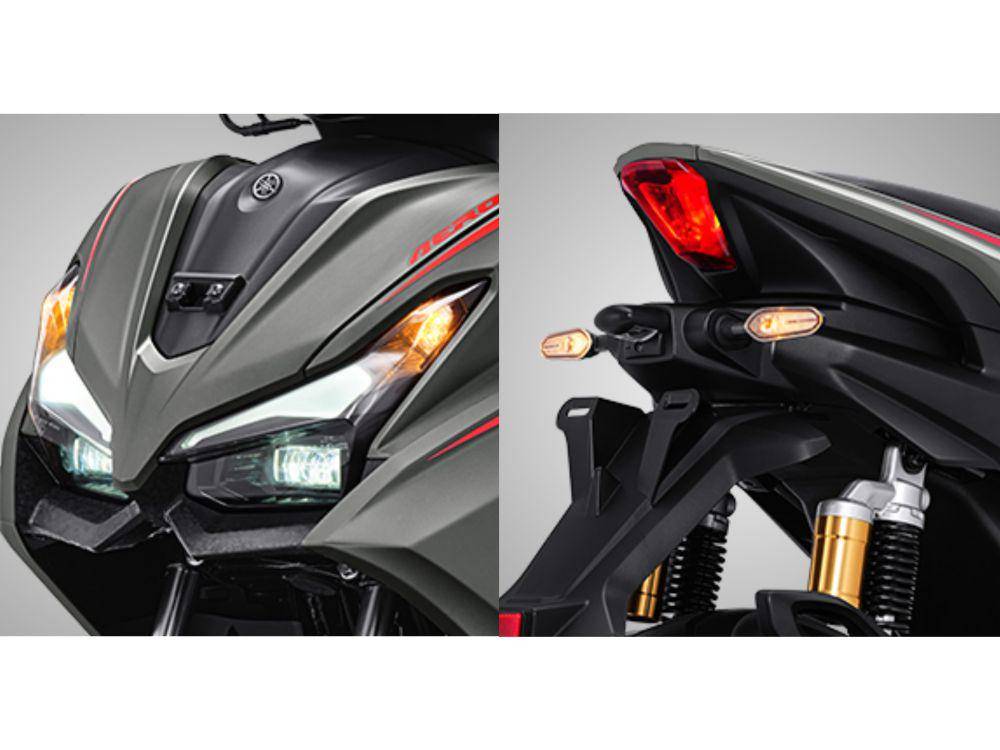 Lampu Depan Aerox Alpha (yamaha-motor.co.id) | Lampu Belakang Yamaha Aerox Alpha (yamaha-motor.co.id)