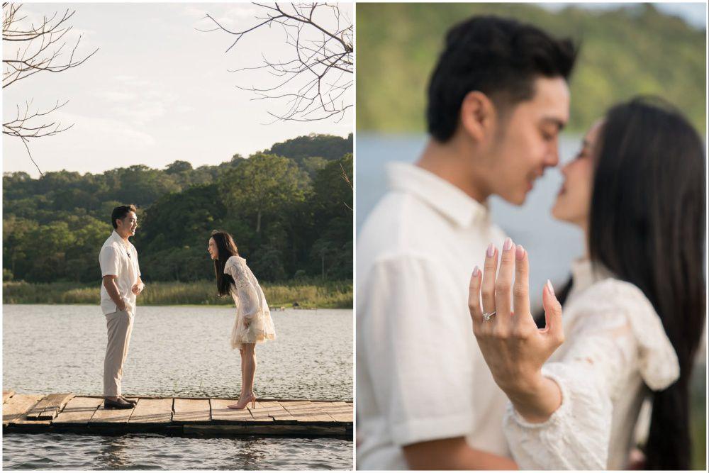 10 Momen Jessica Jane Dilamar Kekasih di Tengah Danau, Romantis!