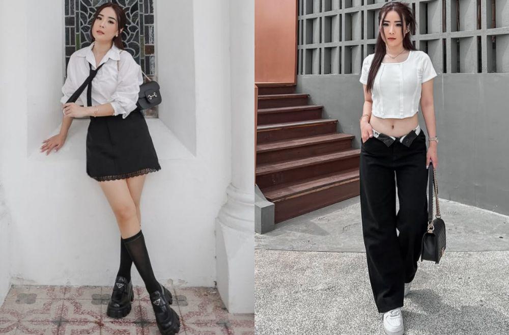 10 Ide Styling Outfit Monokrom ala Aita Christina, Super Catchy!