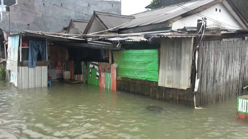 Banjir di BTN Kodam 3 Makassar, Sulawesi Selatan (Sulsel), Jumat (20/12/2024)/Istimewa