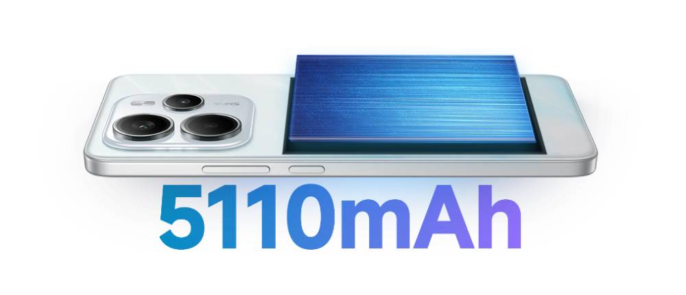 ilustrasi Xiaomi Redmi Note 14 5G dengan baterai 5110 mAh (mi.com)
