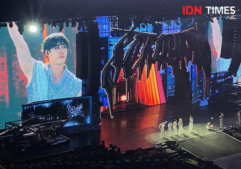 konser Stray Kids “dominATE” di Indonesia Arena, Jakarta, Minggu (21/12/2024) (dok. IDN Times/Rani Asnurida)