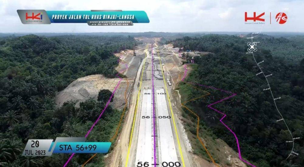 Jalan tol seksi Tanjung Pura-Brandan yang resmi dibukan secara fungsional (IDN Times/ istimewa)