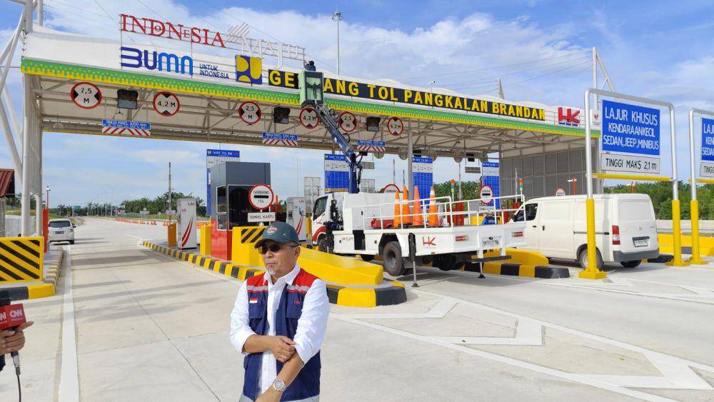 Jalan tol seksi Tanjung Pura-Brandan yang resmi dibuka secara fungsional (IDN Times/ istimewa)