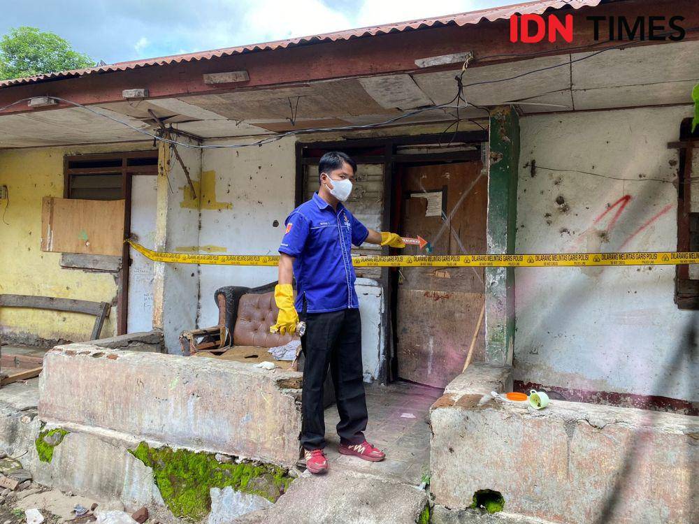 Foto perumahan yang ditempati korban seorang diri (Dok/Polsek Sanggar)