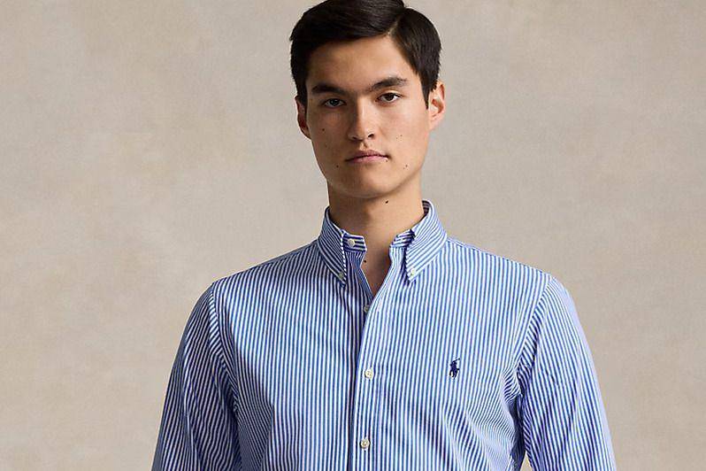 ilustrasi kemeja motif garis pria (ralphlauren.global)