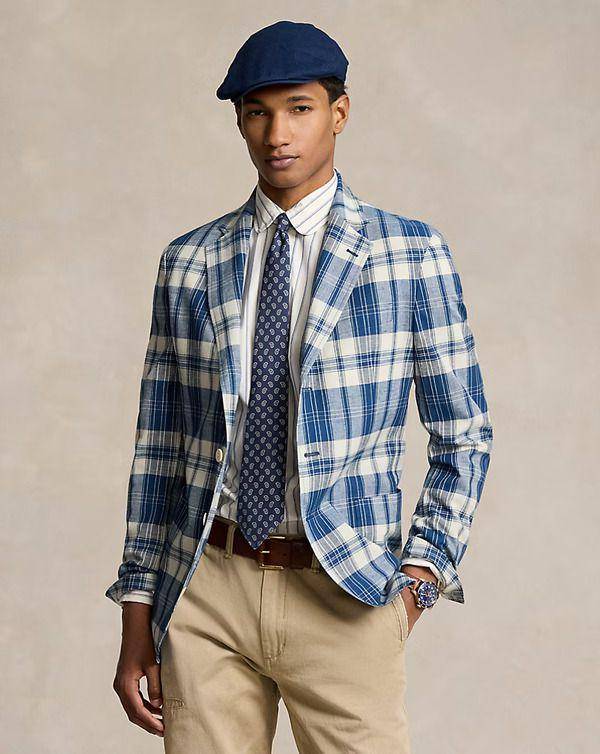ilustrasi kemeja motif garis pria (ralphlauren.ca)