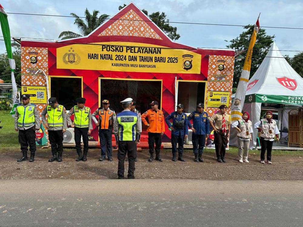 Posko Pelayanan Nataru di Sungai Lilin. (Dok. Dinkes Muba)