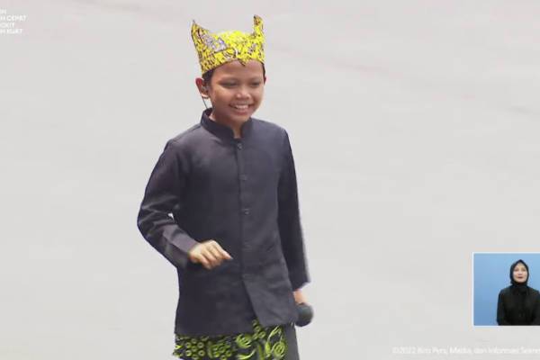 Farel Prayoga saat tampil di istana negara. IDN