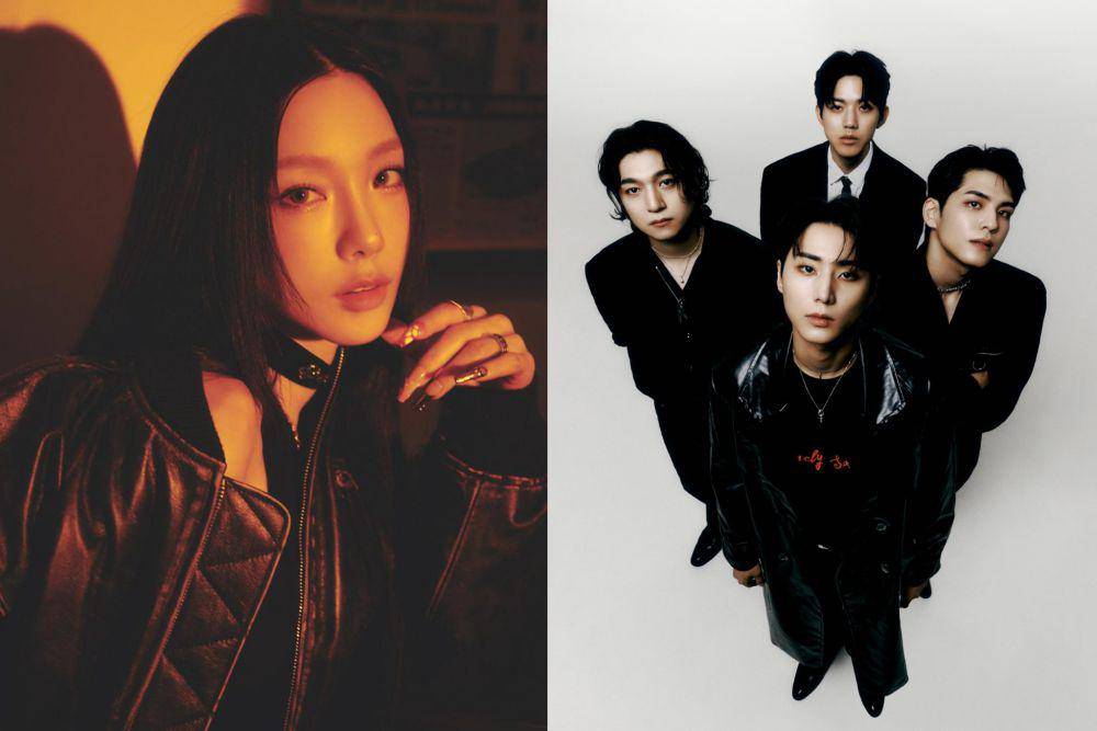 potret Taeyeon SNSD di mini album To. X (post.naver.com/SMTOWN 신곡 포스트) | potret DAY6 di mini album Band Aid (x.com/day6official)