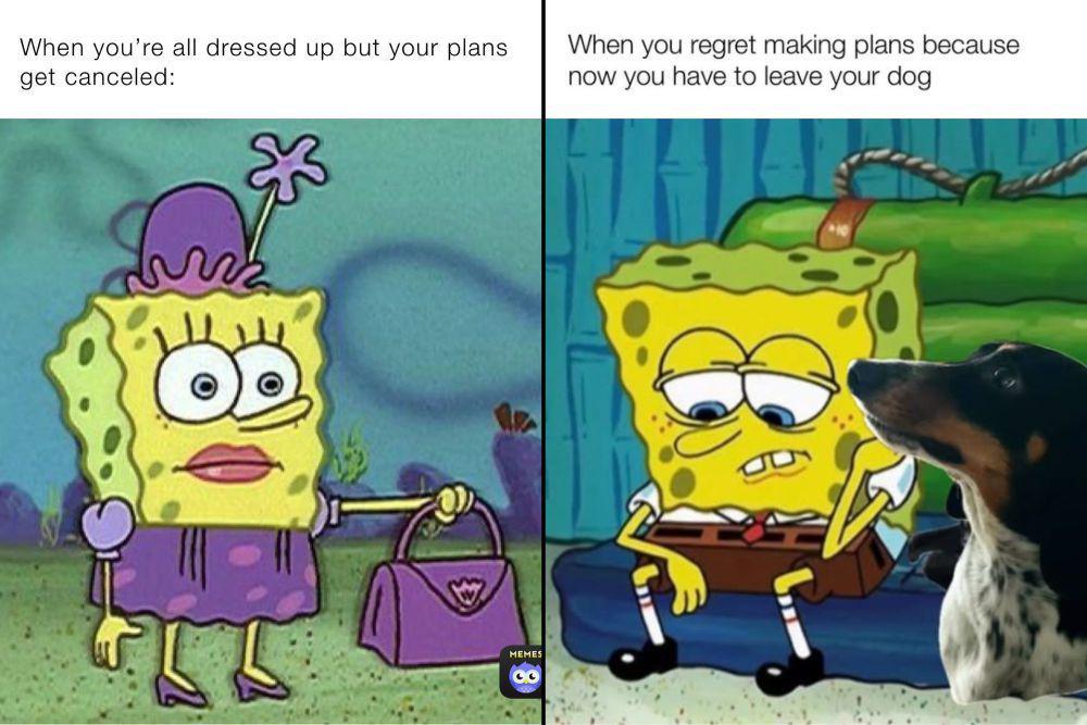 7 Meme SpongeBob tentang Batalin Rencana, Senang atau Bete?