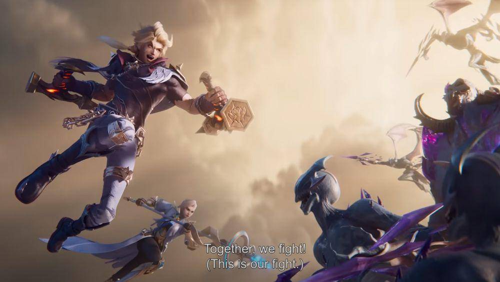 Lukas dan Silvanna berjuang bersama melawan pasukan Abyss. (dok. Moonton/Mobile Legends: Bang Bang)