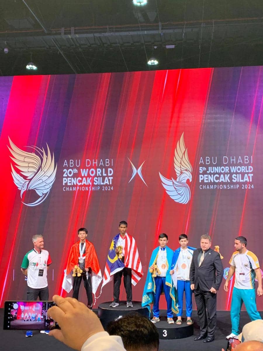 Para juara ajang 5th Junior World Pencak Silat Championship 2024 pada 17-22 Desember di Abu Dhabi kemarin. (Dok. Istimewa)