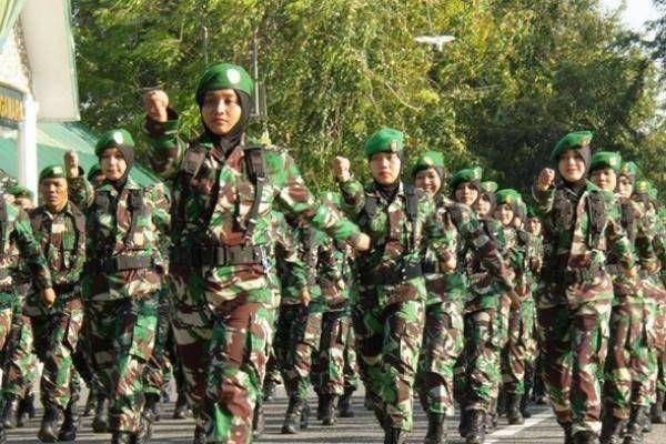 Ilustrasi prajurit TNI AD perempuan (Kowad). (ANTARA FOTO)