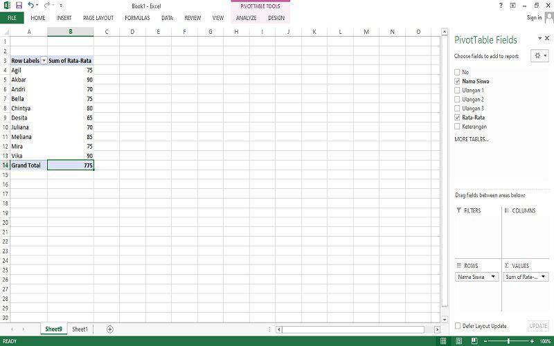 cara membuat nilai harian siswa di Excel (dok. pribadi/Jubaedah Haryani)