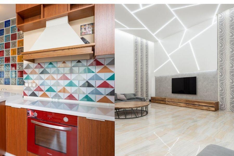 10 Ide Cat Dinding Motif Geometris di Sudut Rumah, Estetik!