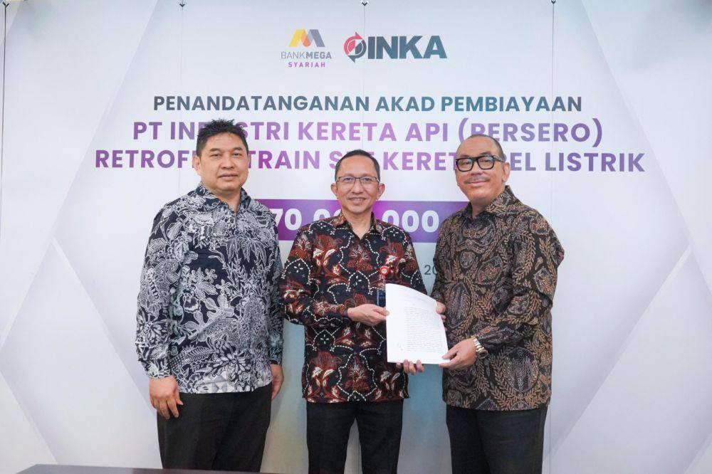 Bank Mega Syariah Salurkan Rp170 M untuk Pengadaan Trainset KRL oleh INKA