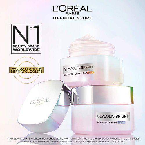 L’Oréal Glycolic Bright Glowing Day Cream SPF17 (loreal-paris.co.id)