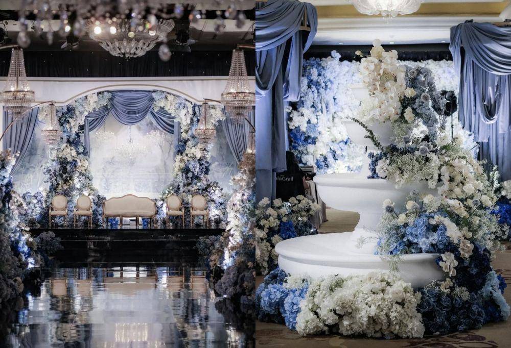 dekorasi resepsi nikahan modern (@venemapictures @ini_niel @albertwongkar via instagram.com/classydecor_id)