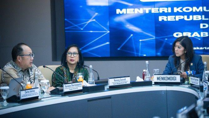 Grab Indonesia dan OVO menegaskan komitmennya dalam mendukung pemberantasan judi online sesuai arahan Menteri Komunikasi dan Digital RI, Meutya Hafid. (Dok, Kemenkomdigi)