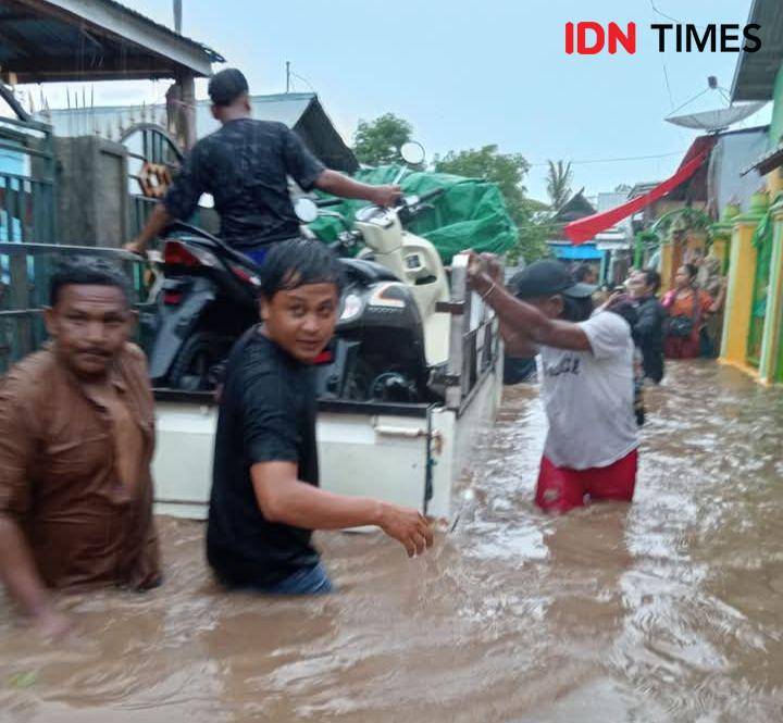 Foto kondisi banjir di Kecamatan Lambu (Dok/Istimewa)