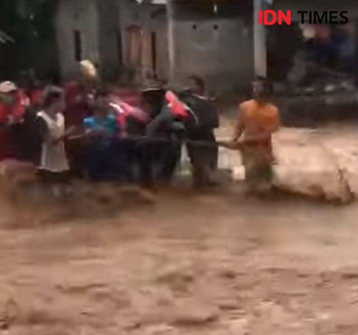 Foto banjir di Kecamatan Sanggar