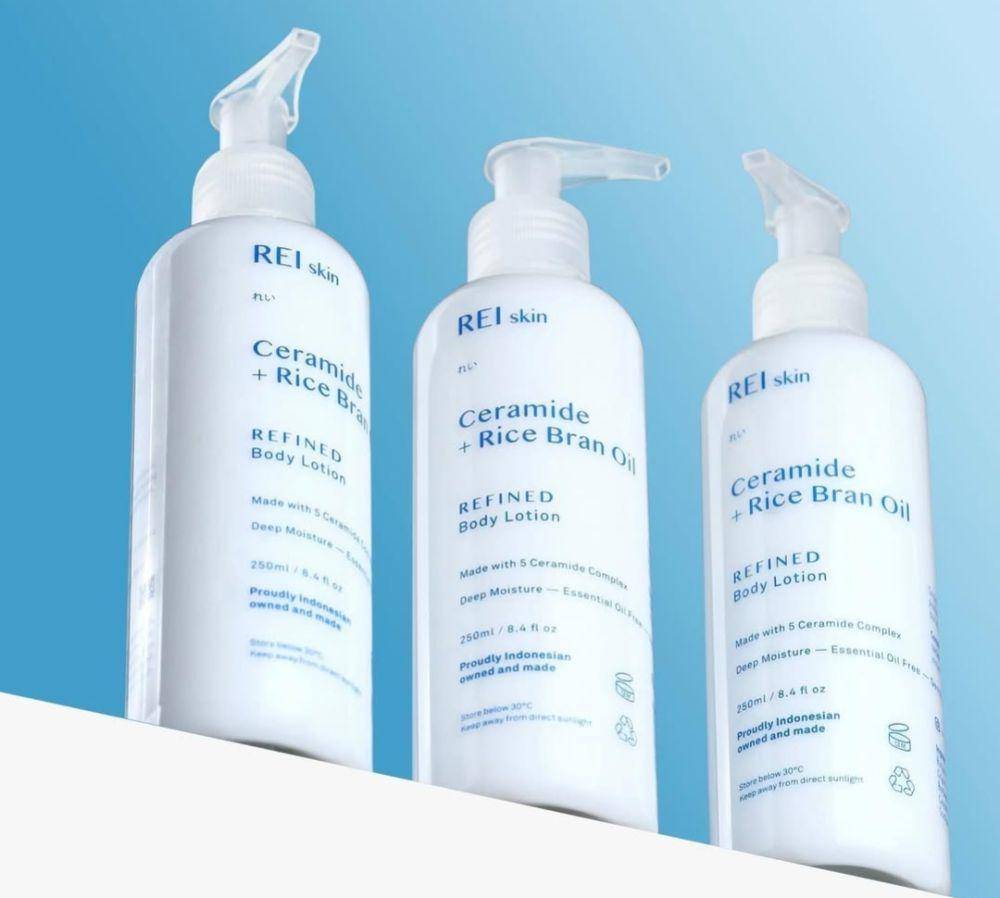 REI Skin Ceramide + Rice Bran Oil Refined Body Lotion (www.instagram.com/rei.skin)
