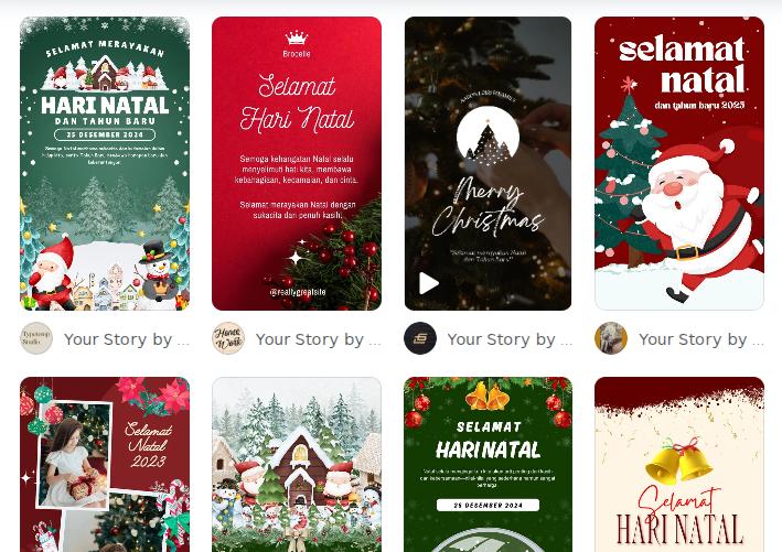 Cara Bikin Poster Ucapan Natal untuk Story Instagram Pakai Canva