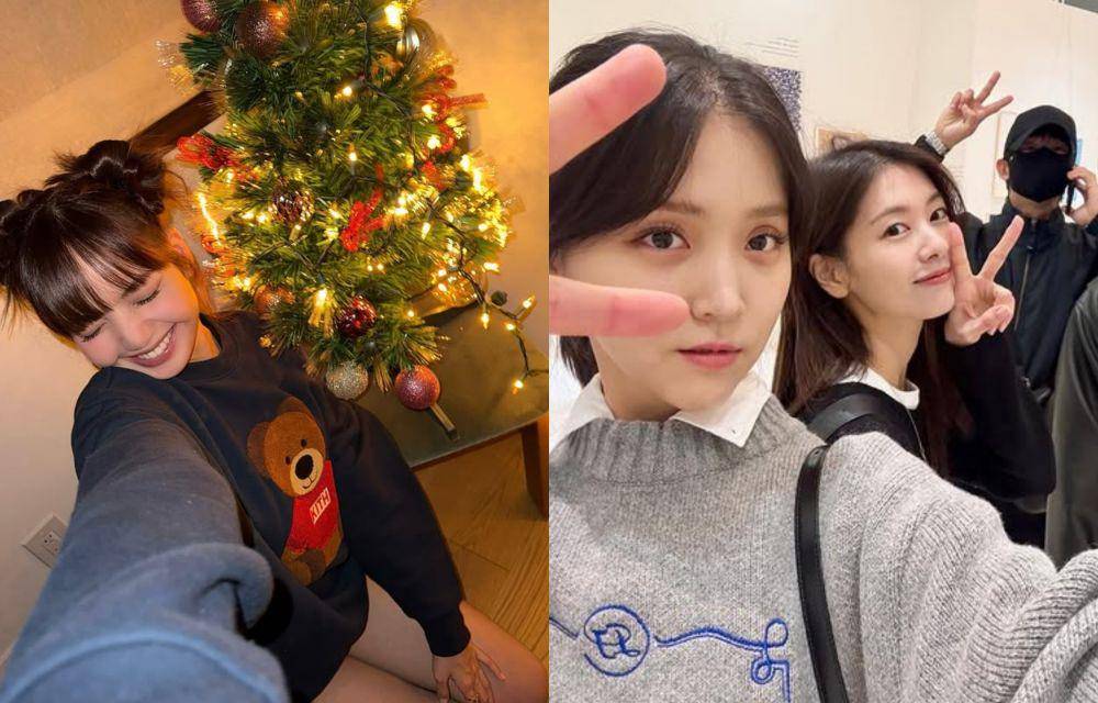 Artis Korea rayakan Natal 2024 (Instagram.com/lalalisa_m | Instagram.com/jiii0n__)