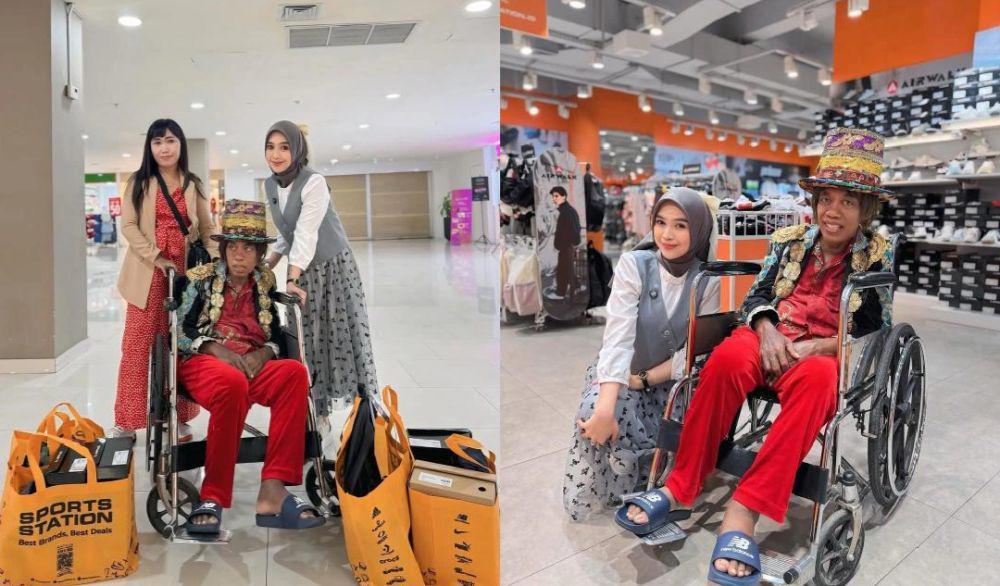 Kini Jualan Cupang, 7 Potret Pak Tarno Diajak Ria Ricis Belanja di Mal