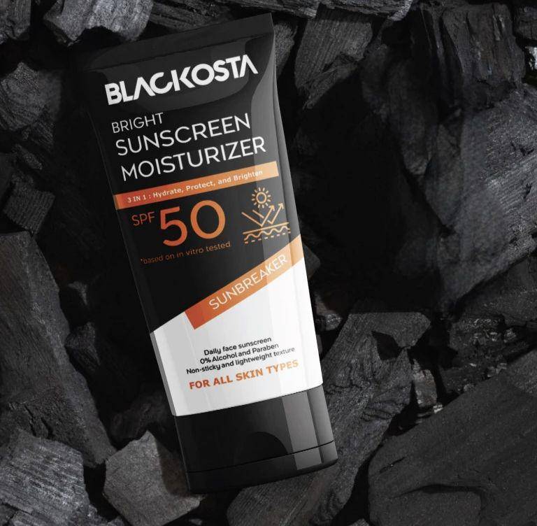 Blackosta 3-in-1 Bright Sunscreen Moisturizer (shopee.co.id/Unlimit Life)