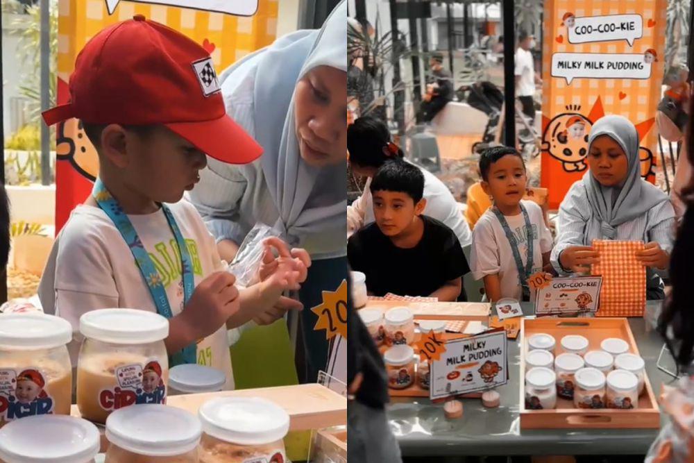7 Potret Cipung Pertama Kali Jualan, Rafathar sampai Turun Tangan