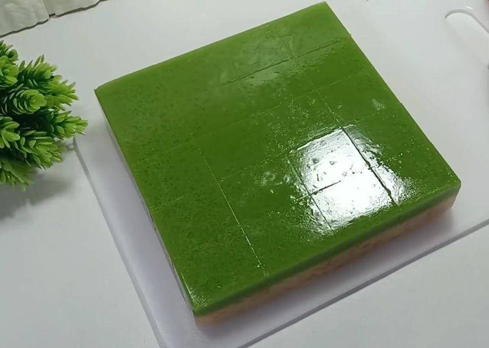 ilustrasi puding pandan santan gula merah (YouTube.com/Diary Siska)