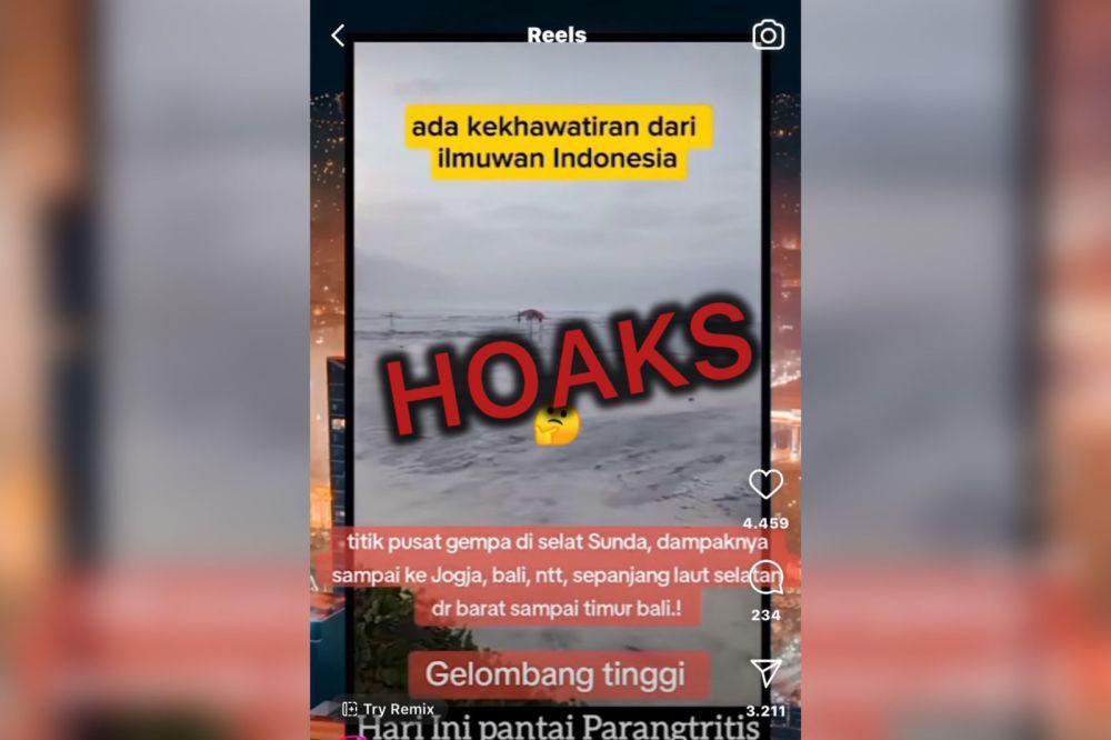 [Cek Fakta] Gempa Megathrust Parangtritis Berdampak di Bali