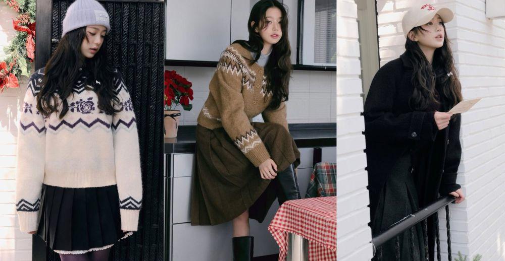 8 Gaya Outfit Liburan Musim Dingin ala Wonyoung IVE, Simpel Modis