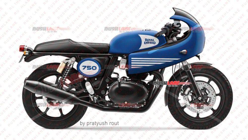 Renderan digital Royal Enfield Continental GT 750 (Rushlane)