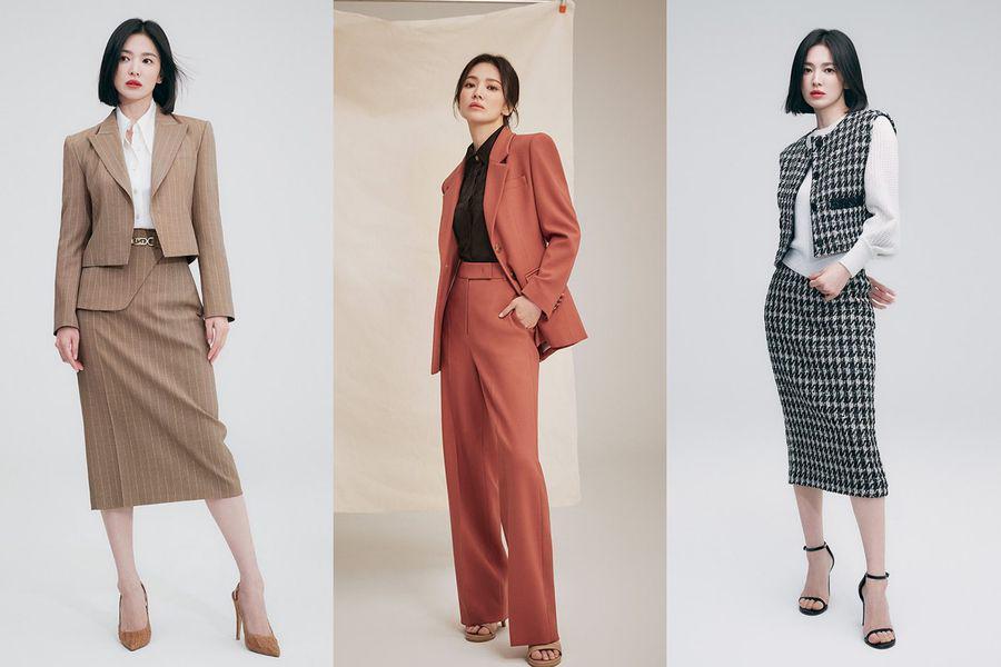 15 Inspirasi Busana Kerja Professional Look ala Song Hye Kyo, Classy!