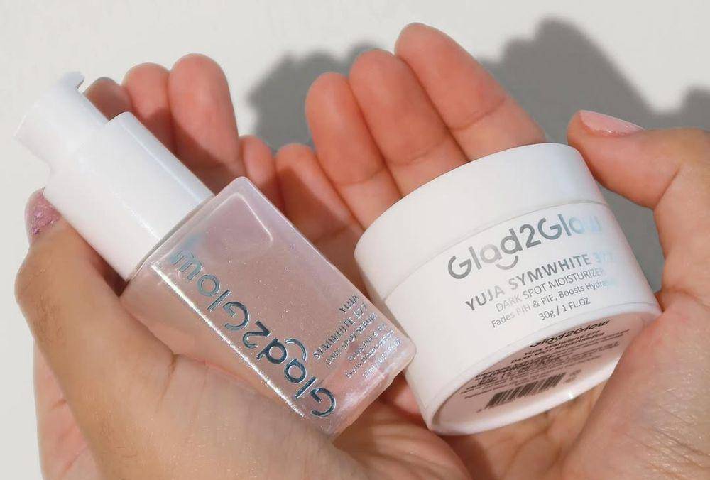 Glad2Glow - Yuja Symwhite 377 Dark Spot Moisturizer dan Serum (instagram.com/glad2glow)