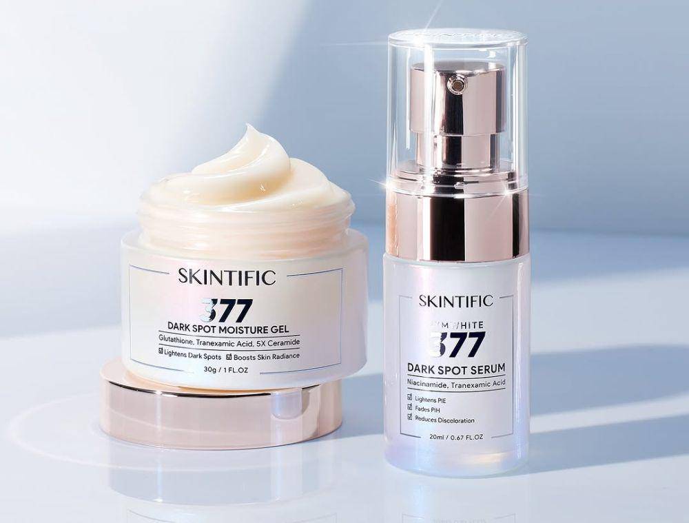Skintific - SymWhite 377 Dark Spot Moisture Gel dan Serum (instagram.com/skintificid)