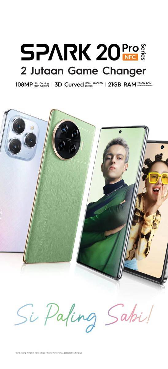 Ilustrasi Tecno Spark 20 Pro NFC (dok. tecno-mobile.com)