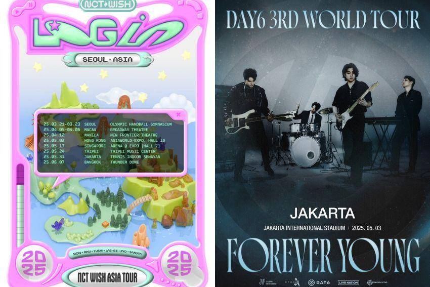 poster konser idol KPop di Jakarta tahun 2025 (instagram.com/mecimapro | x.com/nctwishofficial)
