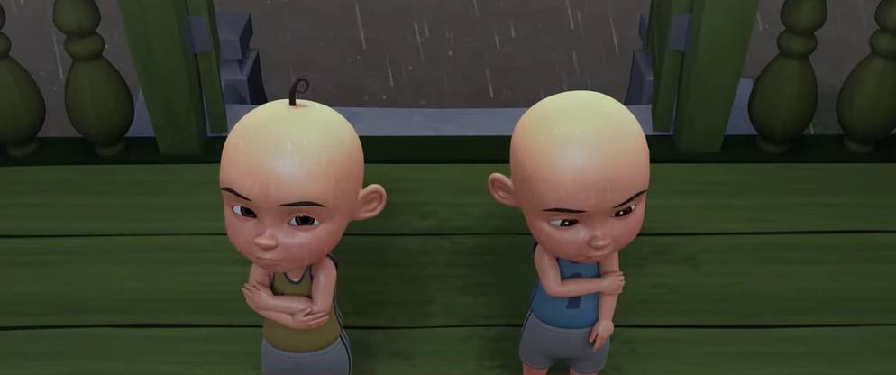 cuplikan Upin dan Ipin kehujanan (youtube.com/Les' Copaque Production)