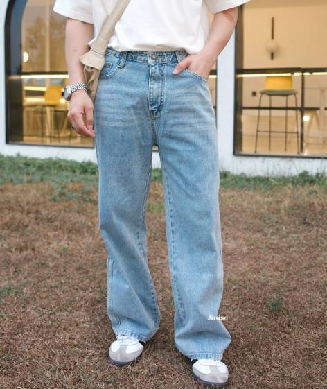 JINISO Loose Denim Jeans Pria 818 (shopee.co.id/JINISO Official Shop)