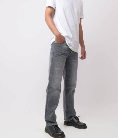 Rockmaker Celana Denim Regular Loose Fit Light Grey (shopee.co.id/rockmaker.official)