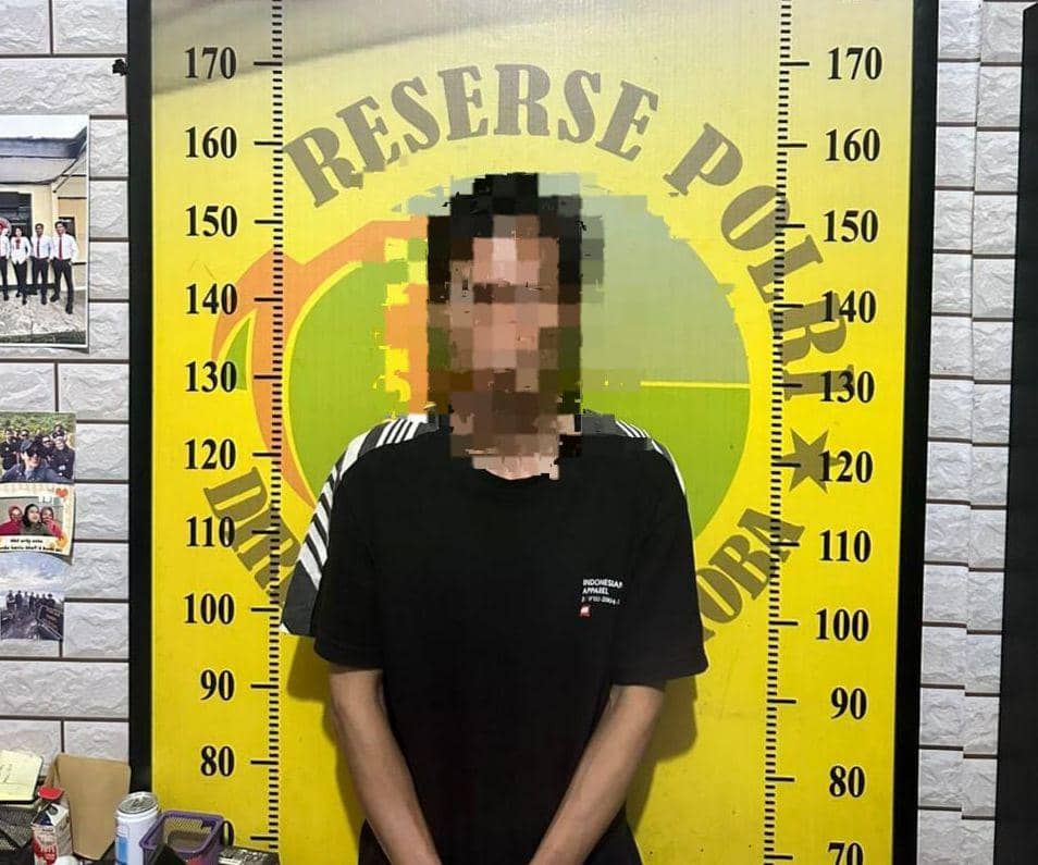 JS kini harus mendekam di balik jeruji besi di malam pergantian tahun. (Dok. Polres Paser)