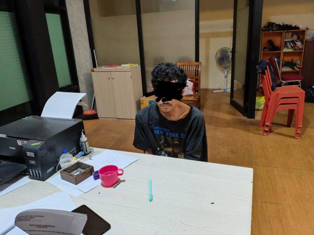 Salah satu tersangka saat diperiksa polisi. IDN Times/ istimewa