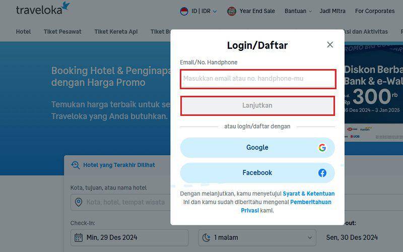 cara pesan hotel murah di Traveloka (dok. pribadi/Jubaedah Haryani)
